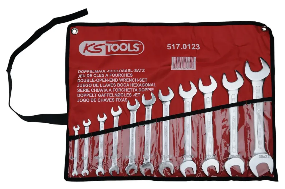 KS TOOLS Doppel-Maulschlüssel-Satz, 11-tlg, 6x7-30x32mm ( 517.0123 )