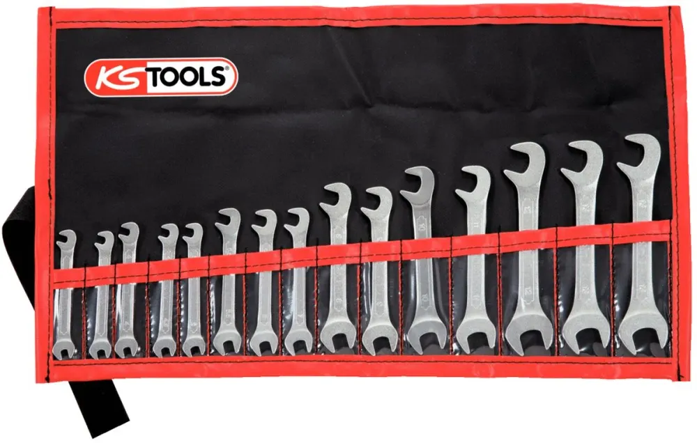 KS TOOLS Doppelmaulschlüssel-Satz,15°+75° 15-tlg3,2-14mm ( 517.1700 )