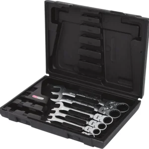 KS TOOLS GEARplus Gelenk-Ratschenringmaulschlüssel-Satz, 6-tlgfeststellbar ( 503.4859 )