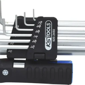KS TOOLS 3 1 Innen6kant-Winkelstiftschlüssel-Satz,10-tlg XL, Kugelkopf, Zoll ( 920.2450 )