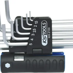 KS TOOLS 3 1 Innen6kant-Winkelstiftschlüssel-Satz,10-tlg lang ( 920.2100 )