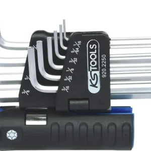 KS TOOLS 3 1 Innen6kant-Winkelstiftschlüssel-Satz,10-tlg lang, Kugelkopf, Zoll ( 920.2250 )