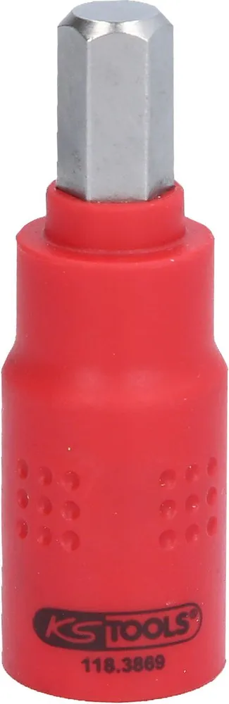 KS TOOLS 3/8" Isolierte Bit-Stecknuss Innensechskant, 10mm, 60mm lang ( 118.3869 )