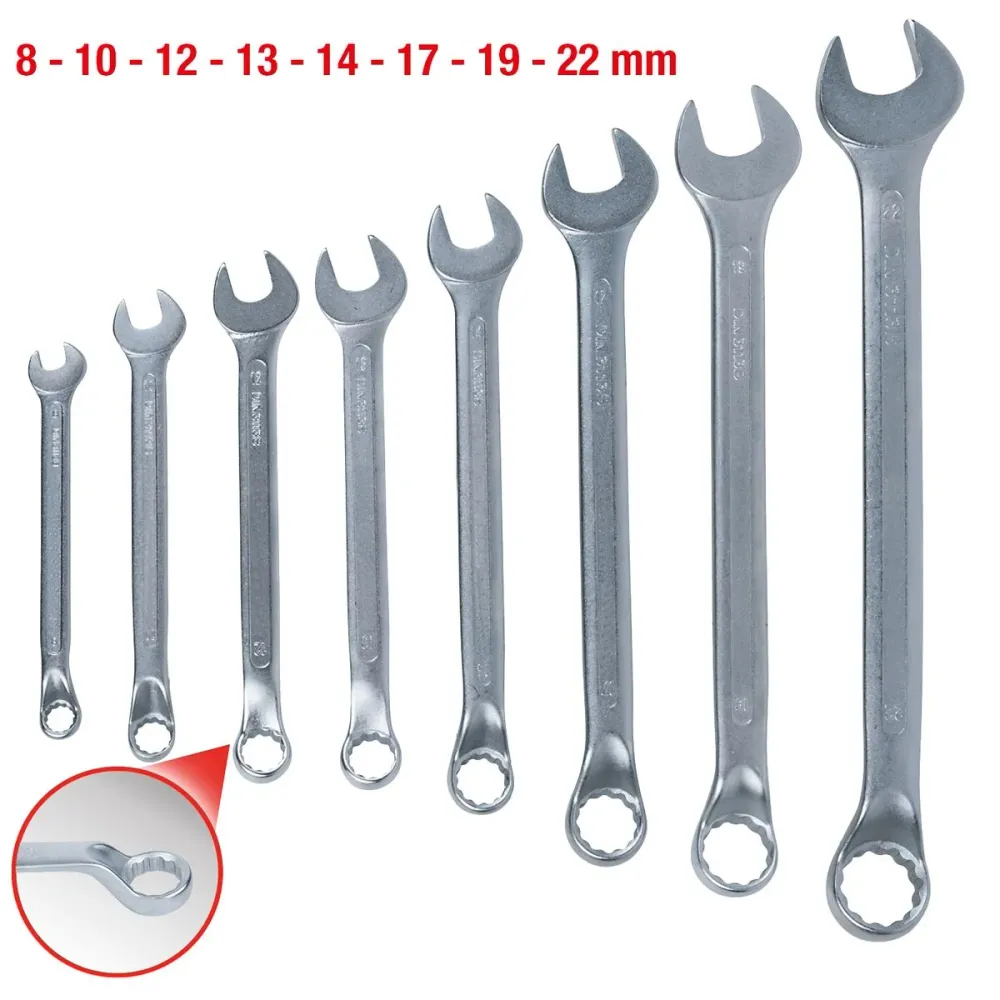 KS TOOLS Ringmaulschlüssel-Satz, 8-tlg gekröpft, 8-22mm ( 517.0090 )