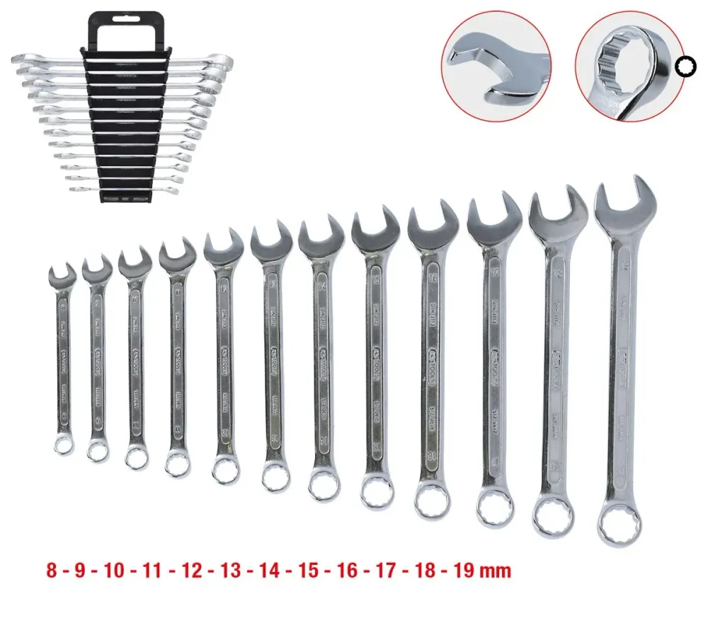 KS TOOLS Ringmaulschlüssel-Satz, abgewinkelt, 12-tlg 8-19mm ( 517.0052 )