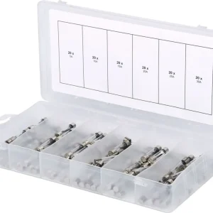 KS TOOLS Sortiment Glassicherungen, 5-30A, 120-tlg ( 970.0270 )