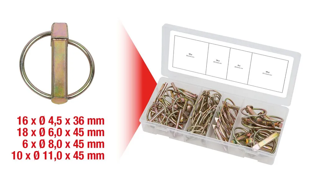 KS TOOLS Sortiment Klappsplinte, 50-tlg ( 970.0550 )