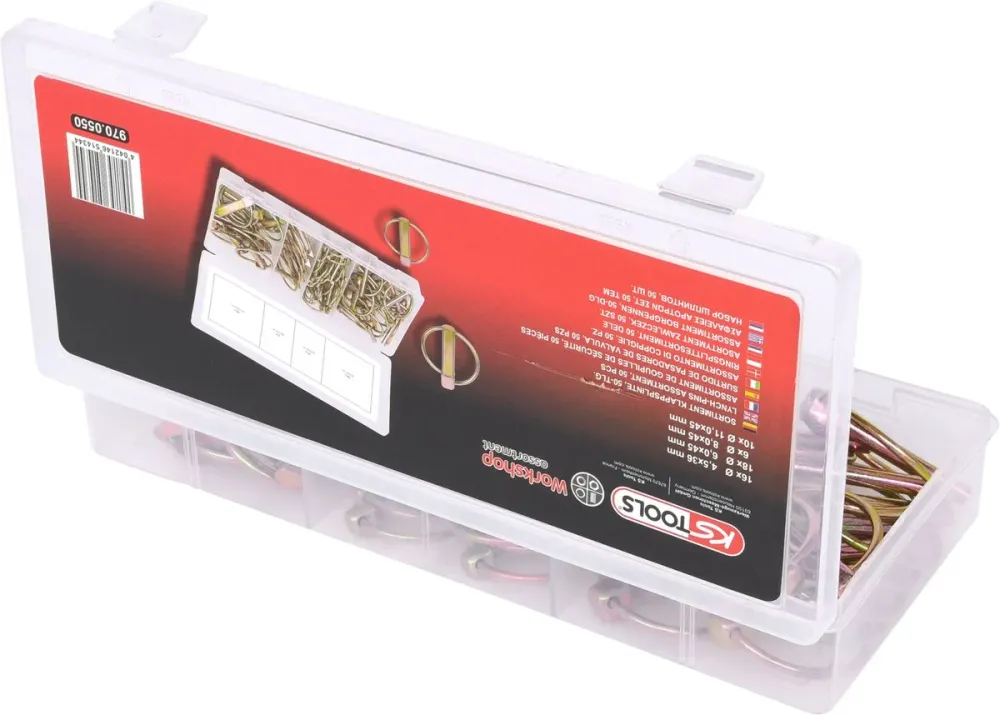 KS TOOLS Sortiment Klappsplinte, 50-tlg ( 970.0550 )
