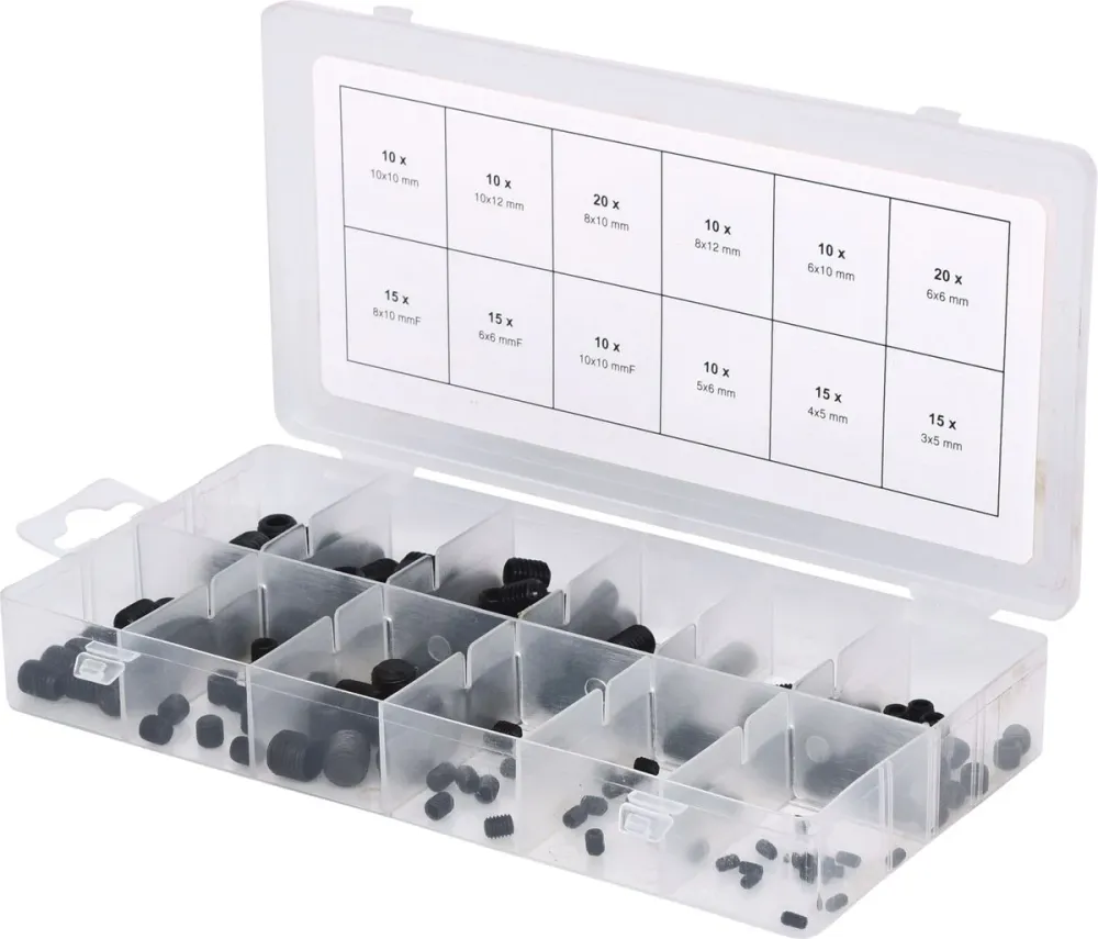 KS TOOLS Sortiment Madenschrauben, metrisch, 160-tlg ( 970.0400 )