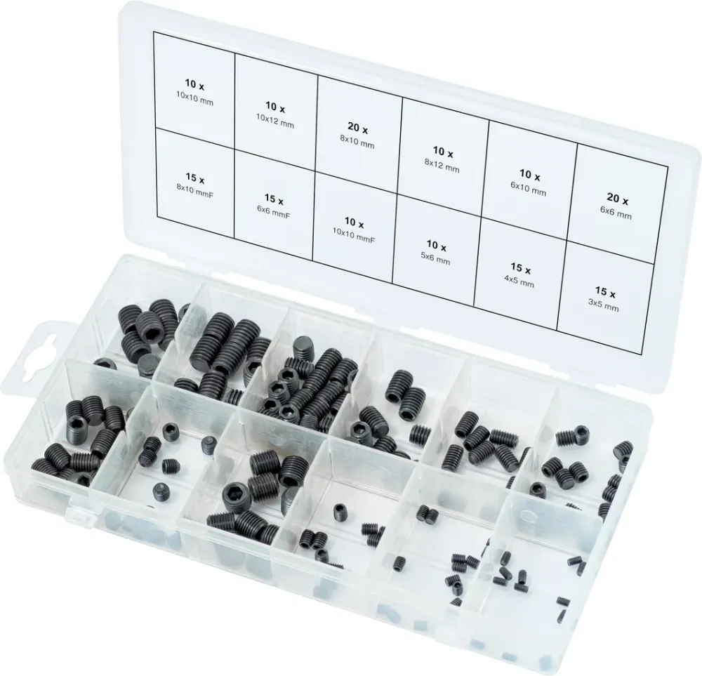 KS TOOLS Sortiment Madenschrauben, metrisch, 160-tlg ( 970.0400 )