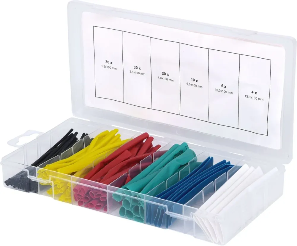 KS TOOLS Sortiment Schrumpfschläuche, farbig, 100-tlg ( 970.0540 )