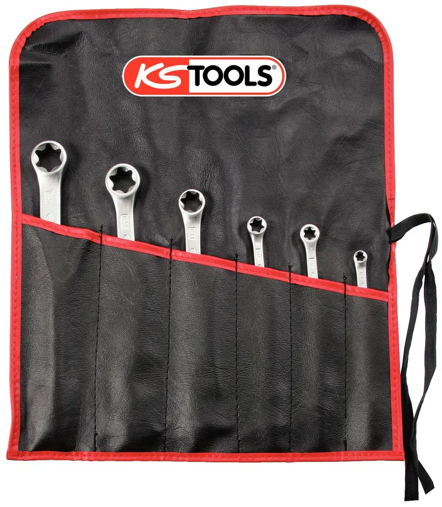 KS TOOLS Torx-E-Doppel-Ringschlüssel-Satz, 6-tlg ( 911.0370 )
