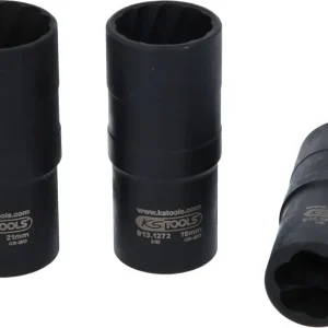 KS TOOLS Zestaw nasadek 1/2" z profilem spiralnym, 3-częściowy, 17-21 mm ( 913.1270 )