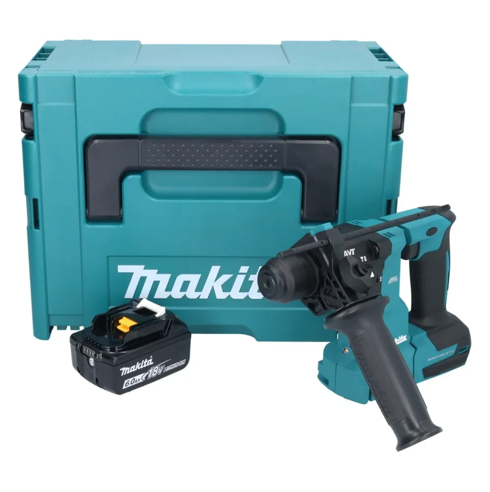 Akumulatorowa młotowiertarka Makita DHR 183 G1J 18 V 1,7 J SDS plus Brushless + 1x akumulator 6,0 Ah + Makpac - bez ładowarki