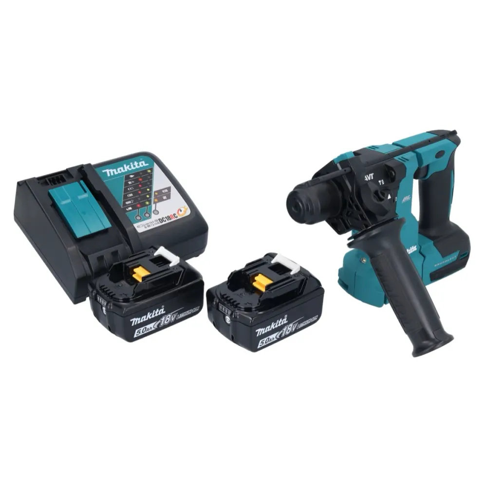 Akumulatorowa młotowiertarka Makita DHR 183 RT 18 V 1,7 J SDS plus Brushless + 2x akumulator 5,0 Ah + ładowarka