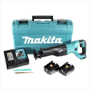 Akumulatorowa pilarka szablasta Makita DJR 186 RAK 18 V + 2x akumulator 2,0 Ah + ładowarka + walizka