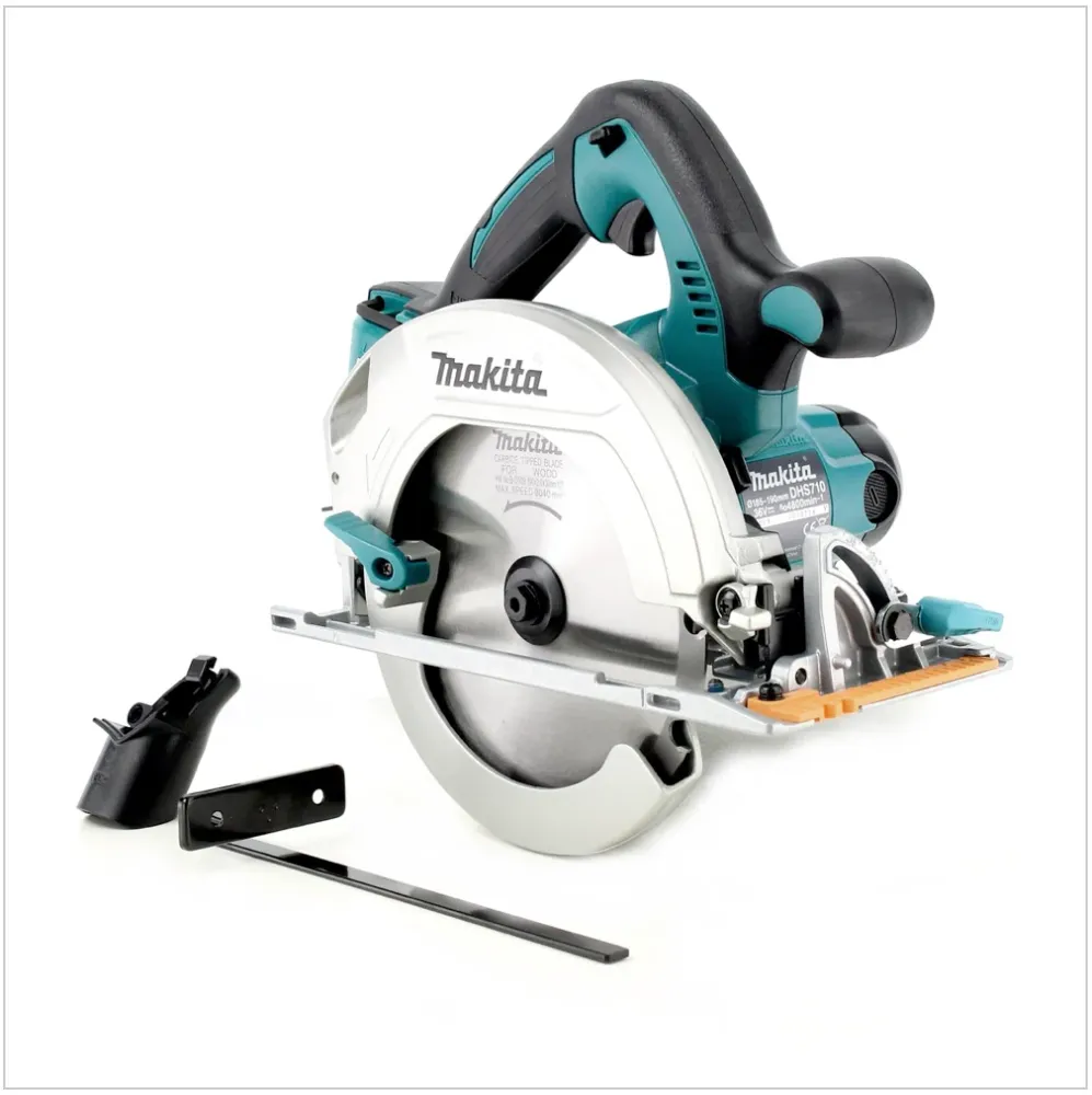 Akumulatorowa pilarka tarczowa Makita DHS 710 RTJ 36 V Li-Ion 190 mm w zestawie Makpac z wkładką + ładowarka + 2x akumulat...