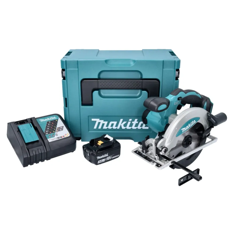 Akumulatorowa pilarka tarczowa Makita DSS 610 RF1J 18 V 165 mm + 1x akumulator 3,0 Ah + ładowarka + Makpac