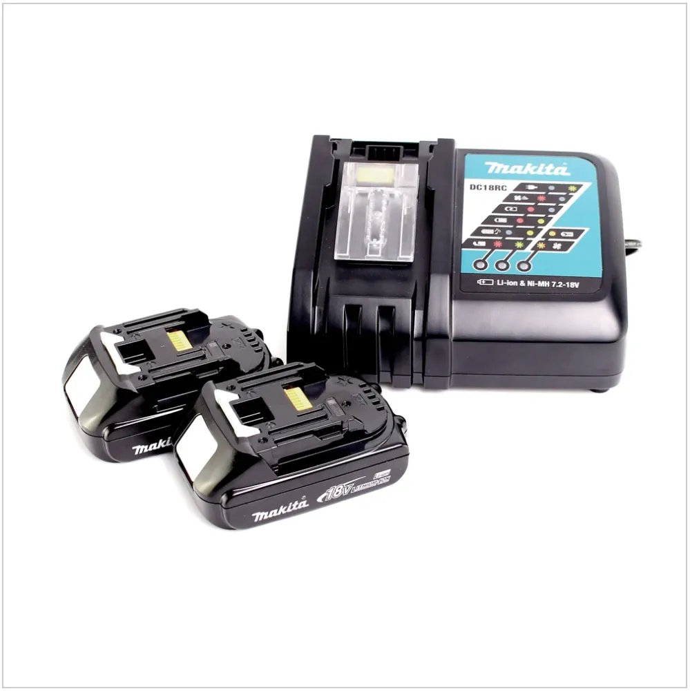 Akumulatorowa szlifierka kątowa Makita DGA 452 RYJ 18V 115mm + 2x akumulator 1,5Ah + ładowarka + Makpac