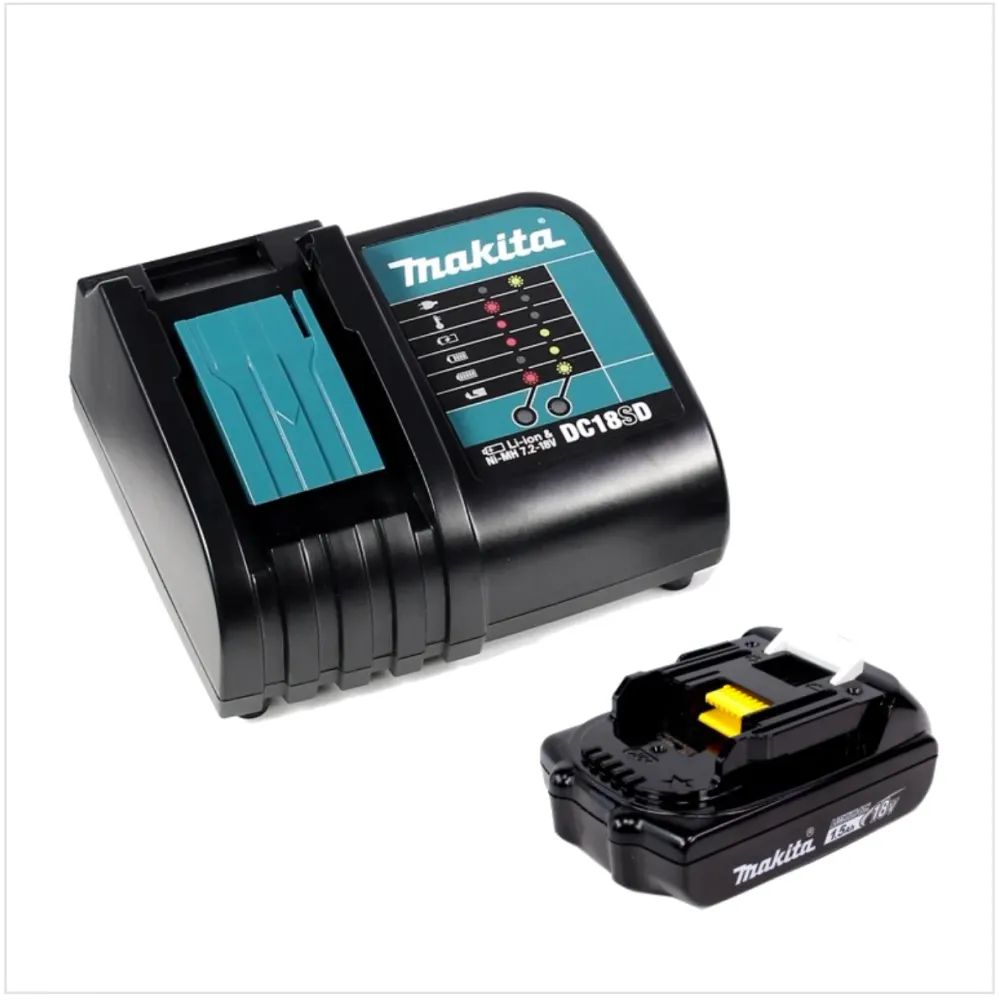 Akumulatorowa wiertarko-wkrętarka Makita DDF 482 Y1J-D 18V 62Nm w zestawie Makpac + 1x akumulator 1,5 Ah + ładowarka