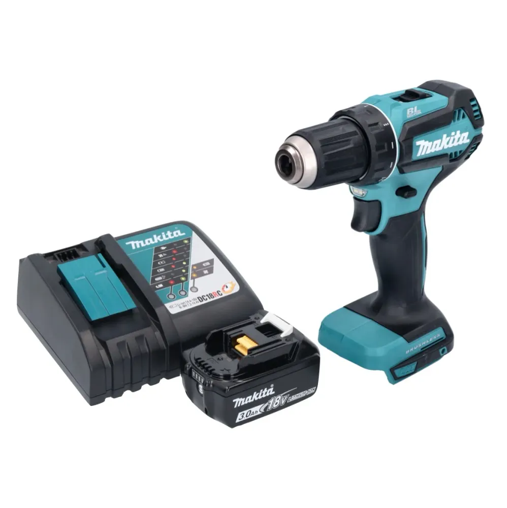Akumulatorowa wiertarko-wkrętarka Makita DDF 485 RF1 18 V 50 Nm bezszczotkowa + 1x akumulator 3,0 Ah + ładowarka