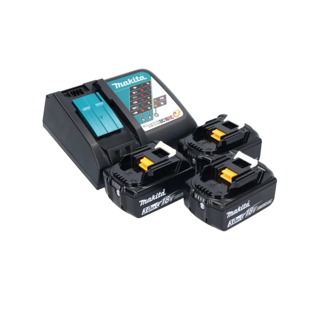 Akumulatorowa wiertarko-wkrętarka Makita DDF 485 RF3J 18 V 50 Nm bezszczotkowa + 3x akumulator 3,0 Ah + ładowarka + Makpac