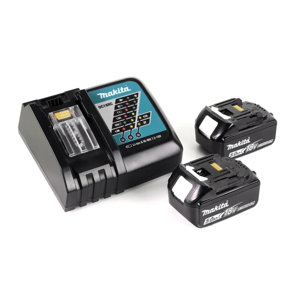 Akumulatorowa wiertarko-wkrętarka Makita DDF 485 RTJ 18V 50Nm w zestawie Makpac + 2x akumulator 5,0 Ah + ładowarka