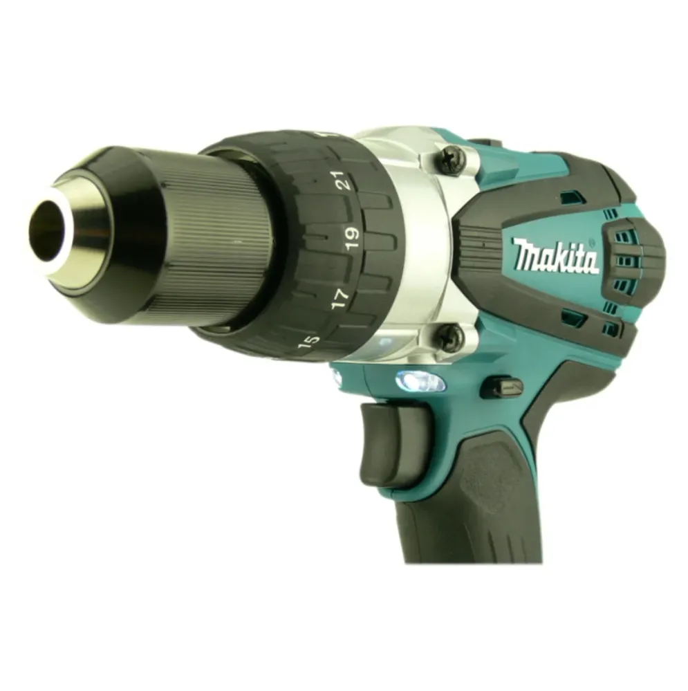Akumulatorowa wiertarko-wkrętarka udarowa Makita BHP 458 RFE 18 V 91 Nm + 2x akumulator 3,0 Ah + ładowarka + walizka