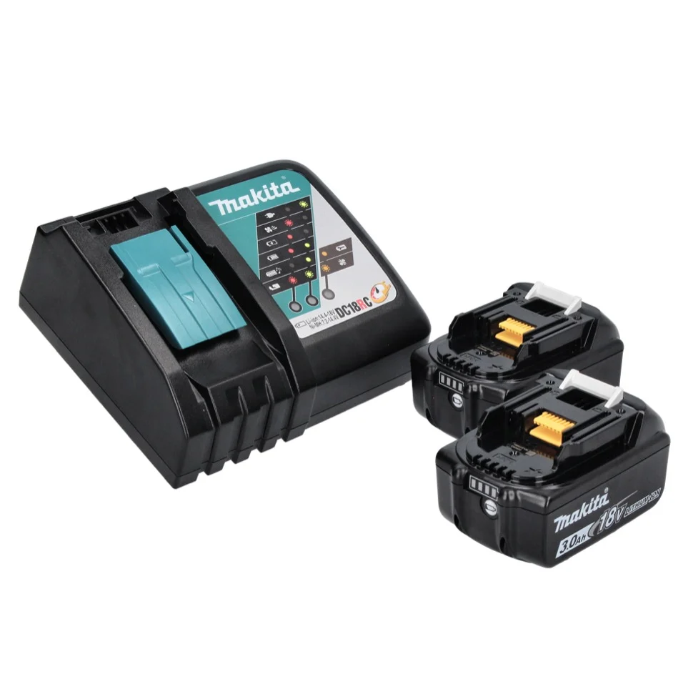Akumulatorowa wiertarko-wkrętarka udarowa Makita DHR 243 RFJ 18 V 2,0 J SDS plus Brushless + 2x akumulator 3,0 Ah + ładowa...