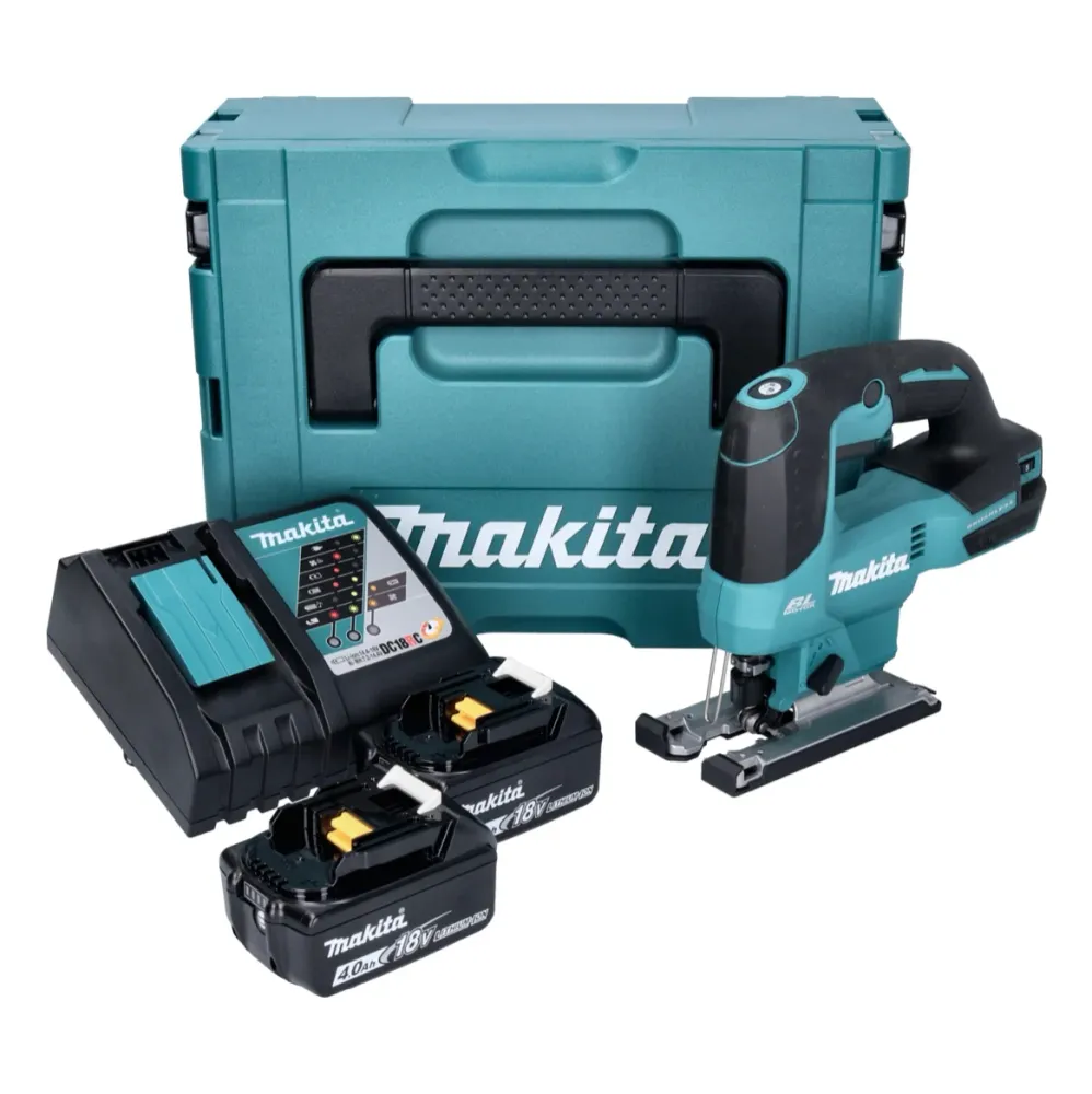 Akumulatorowa wyrzynarka wahadłowa Makita DJV 184 RMJ 18 V bezszczotkowa + 2x akumulator 4,0 Ah + ładowarka + Makpac