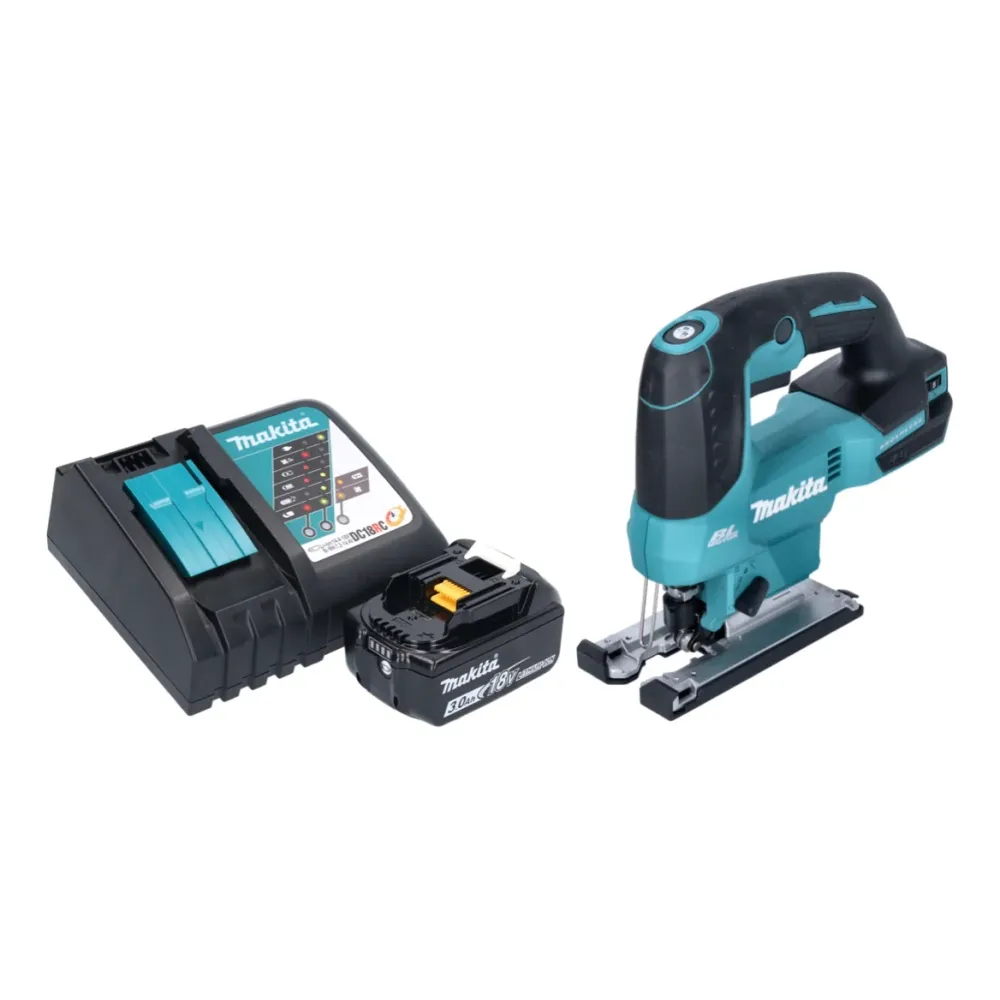 Akumulatorowa wyrzynarka wahadłowa Makita DJV 184 RF1 18 V bezszczotkowa + 1x akumulator 3,0 Ah + ładowarka