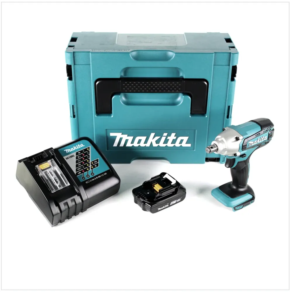 Akumulatorowy klucz udarowy Makita DTW 190 RA1J 18 V 190 Nm 1/2" + 1x akumulator 2,0 Ah + ładowarka + Makpac