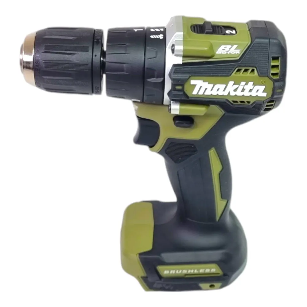 Makita DHP 487 SFKO akumulatorowa wiertarko-wkrętarka udarowa 18 V 40 Nm bezszczotkowa seria Olive Outdoor Adventure + 2x...