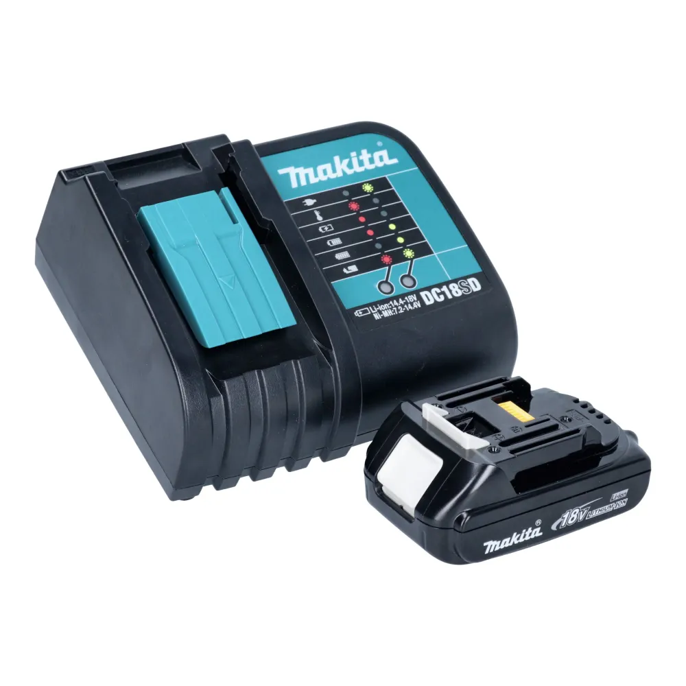 Makita DTD 173 SY1 akumulatorowy klucz udarowy 18 V 180 Nm 1/4" bezszczotkowy + 1x akumulator 1,5 Ah + ładowarka