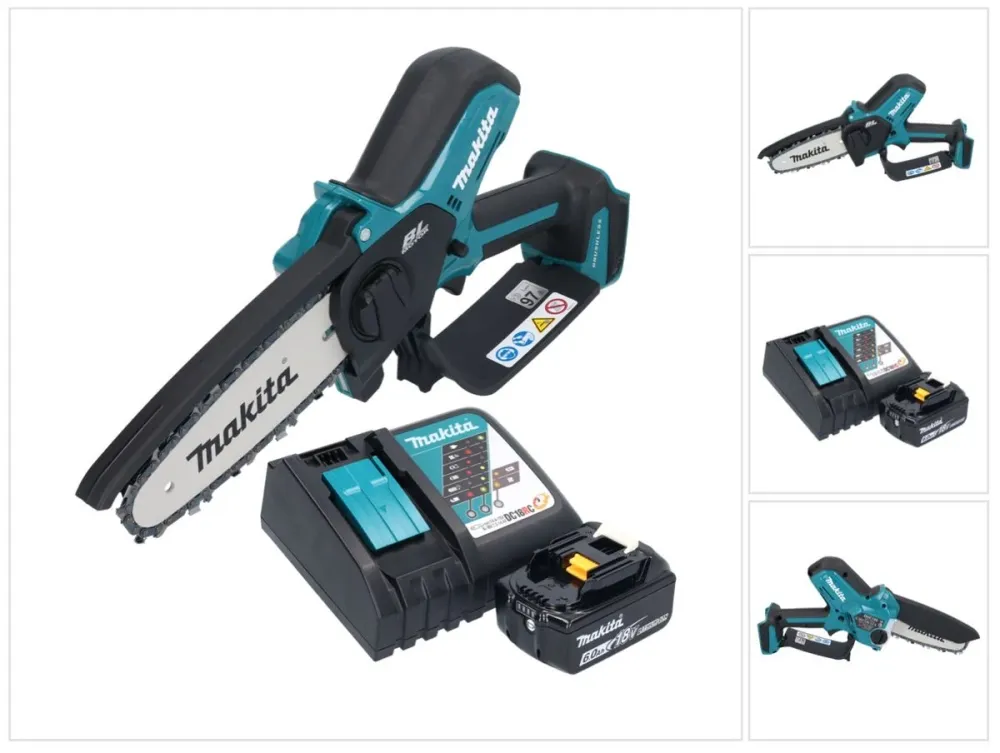 Makita DUC 150 RG Akumulatorowa pilarka łńcuchowa 18 V 15 cm bezszczotkowa + 1x akumulator 6,0 Ah + ładowarka