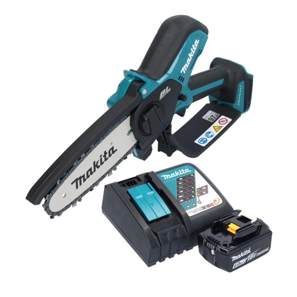 Makita DUC 150 RG Akumulatorowa pilarka łńcuchowa 18 V 15 cm bezszczotkowa + 1x akumulator 6,0 Ah + ładowarka