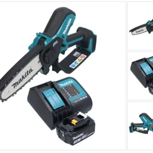 Makita DUC 150 SF akumulatorowa pilarka łńcuchowa 18 V 15 cm bezszczotkowa + 1x akumulator 3,0 Ah + ładowarka