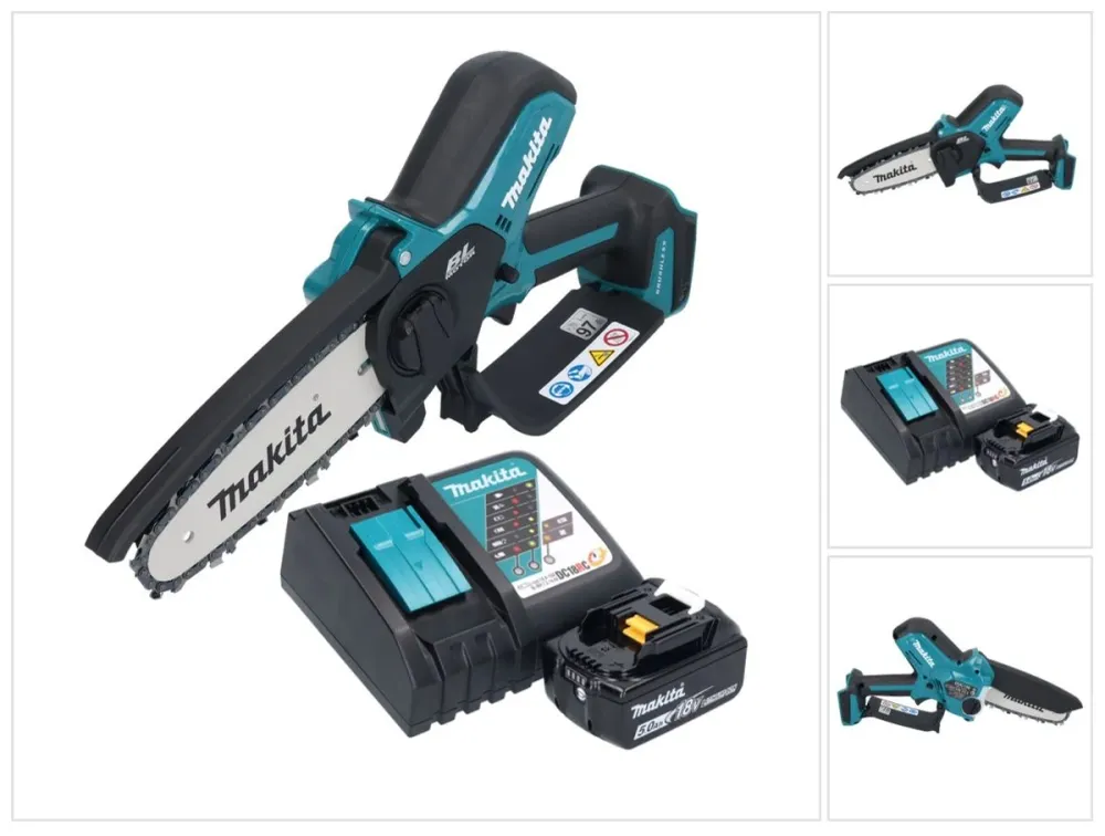 Makita DUC 150 RT akumulatorowa pilarka łńcuchowa 18 V 15 cm bezszczotkowa + 1x akumulator 5,0 Ah + ładowarka