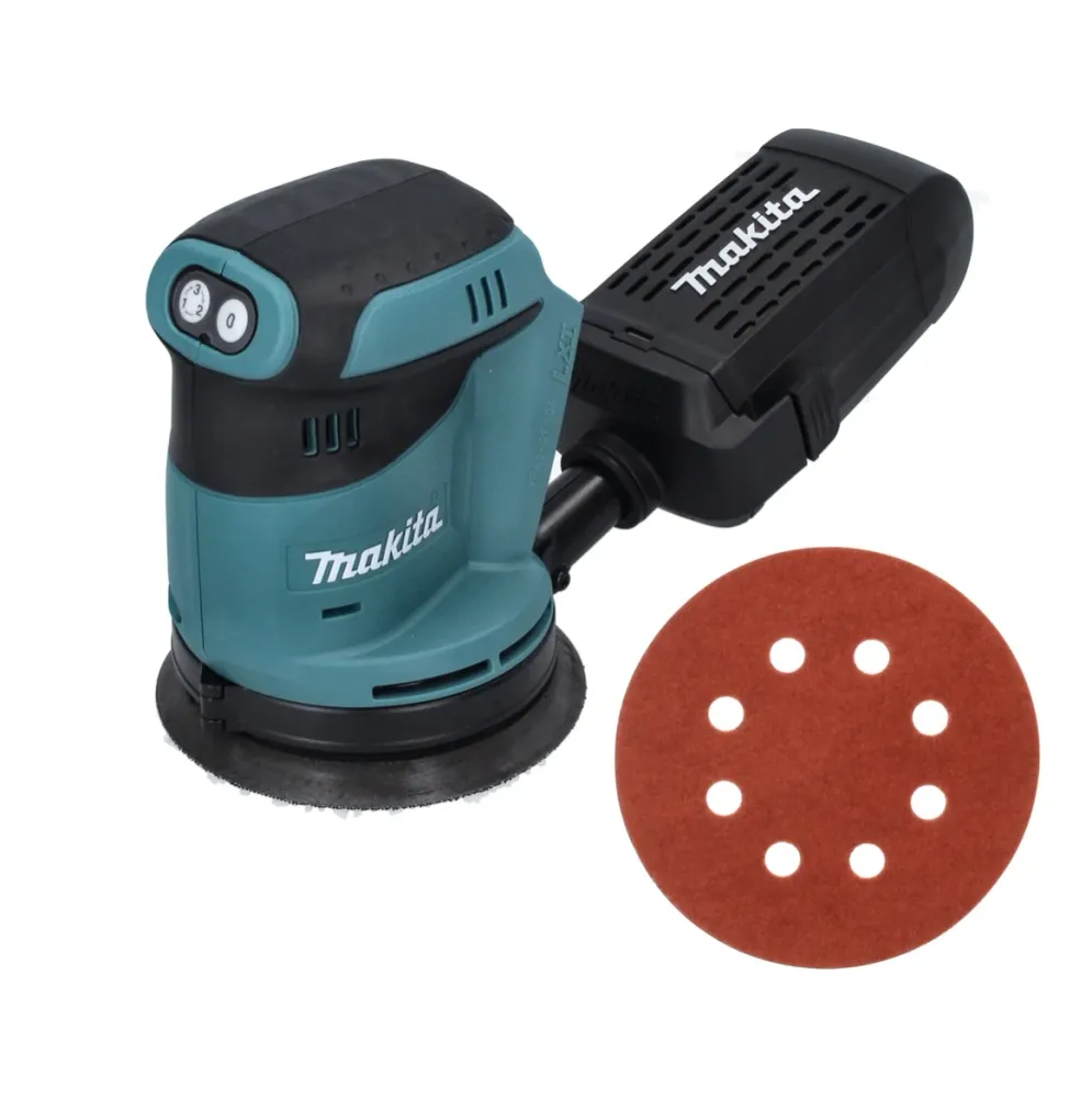 Makita DBO 180 Z akumulatorowa szlifierka oscylacyjna 18 V 125 mm + 50x papier ścierny K 320 - bez akumulatora, bez ładowarki