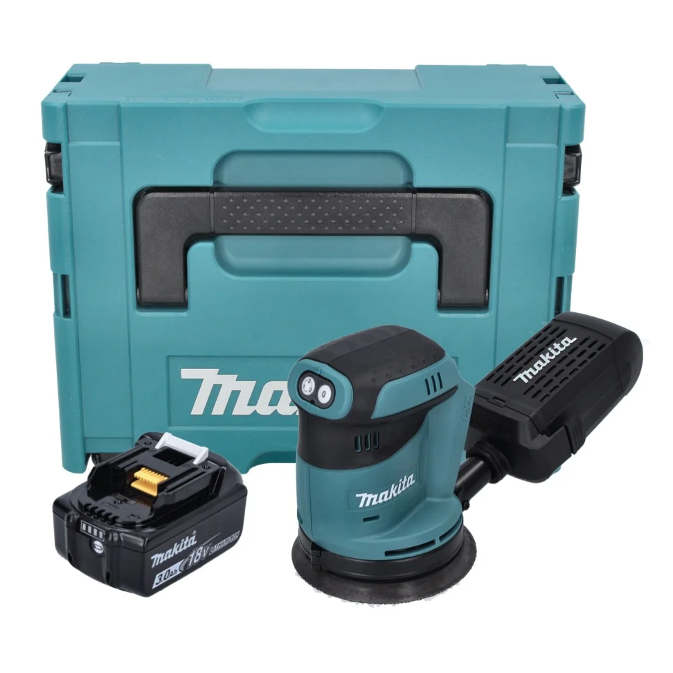 Makita DBO 180 F1J akumulatorowa szlifierka oscylacyjna 18 V 125 mm + 1x akumulator 3,0 Ah + Makpac - bez ładowarki