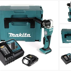 Makita DDA 351 RA1J Akumulatorowa wiertarko-wkrętarka kątowa 18 V 13,5 Nm + 1x akumulator 2,0 Ah + ładowarka + Makpac