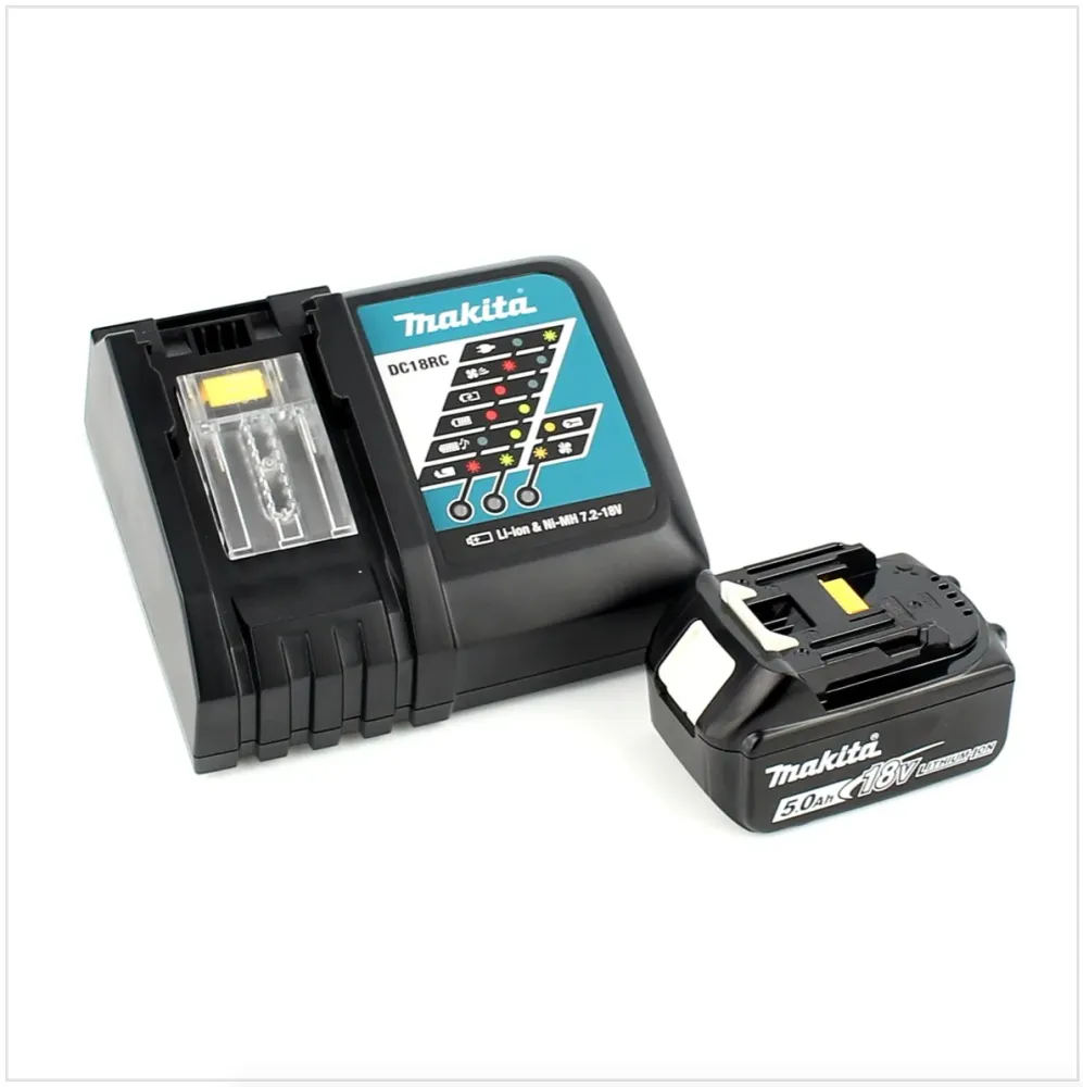 Makita DDF 482 RT1J akumulatorowa wiertarko-wkrętarka 18V 62Nm + 1x akumulator 5,0Ah + ładowarka w zestawie Makpac 2