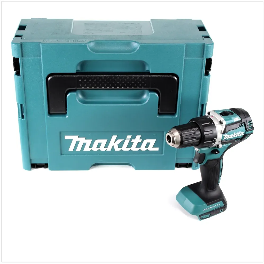 Makita DDF 484 ZJ akumulatorowa wiertarko-wkrętarka bezszczotkowa 18V 54Nm solo w zestawie Makpac - bez akumulatora i łado...
