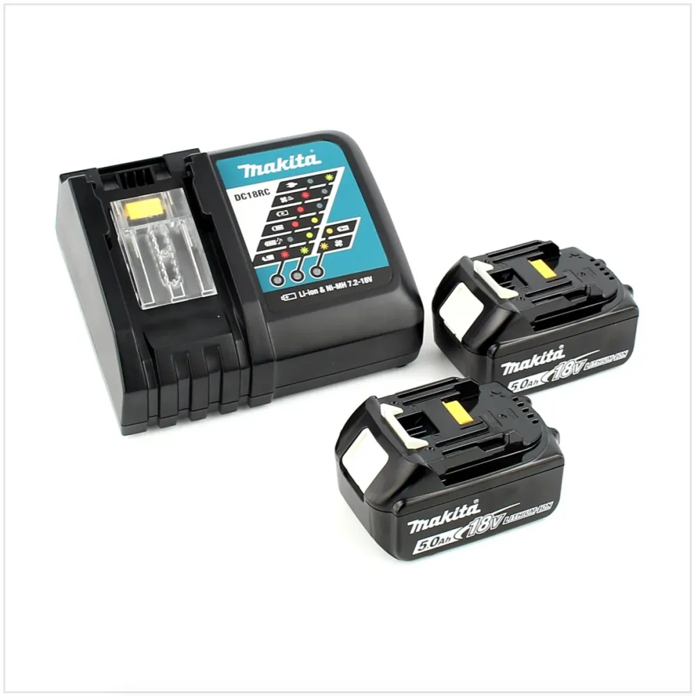 Makita DDF 484 RTJ akumulatorowa wiertarko-wkrętarka bezszczotkowa 18V 54Nm + 2x akumulatory 5.0Ah + ładowarka w Makpac