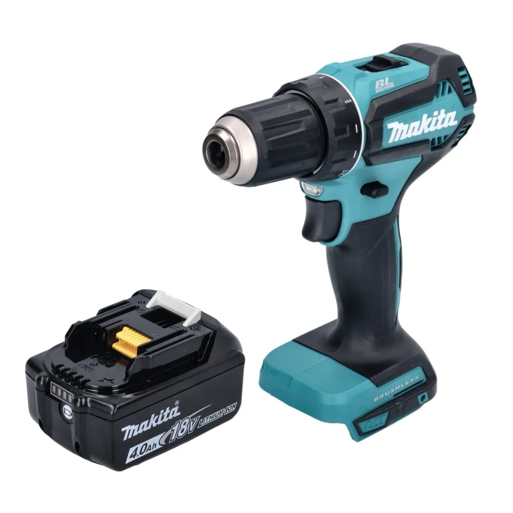 Makita DDF 485 M1 akumulatorowa wiertarko-wkrętarka 18 V 50 Nm bezszczotkowa + 1x akumulator 4,0 Ah - bez ładowarki