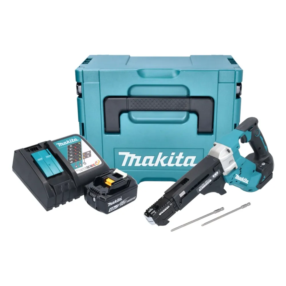 Makita DFR 551 RM1J wkrętarka akumulatorowa 18 V 25 - 55 mm bezszczotkowa + 1x akumulator 4,0 Ah + ładowarka + Makpac