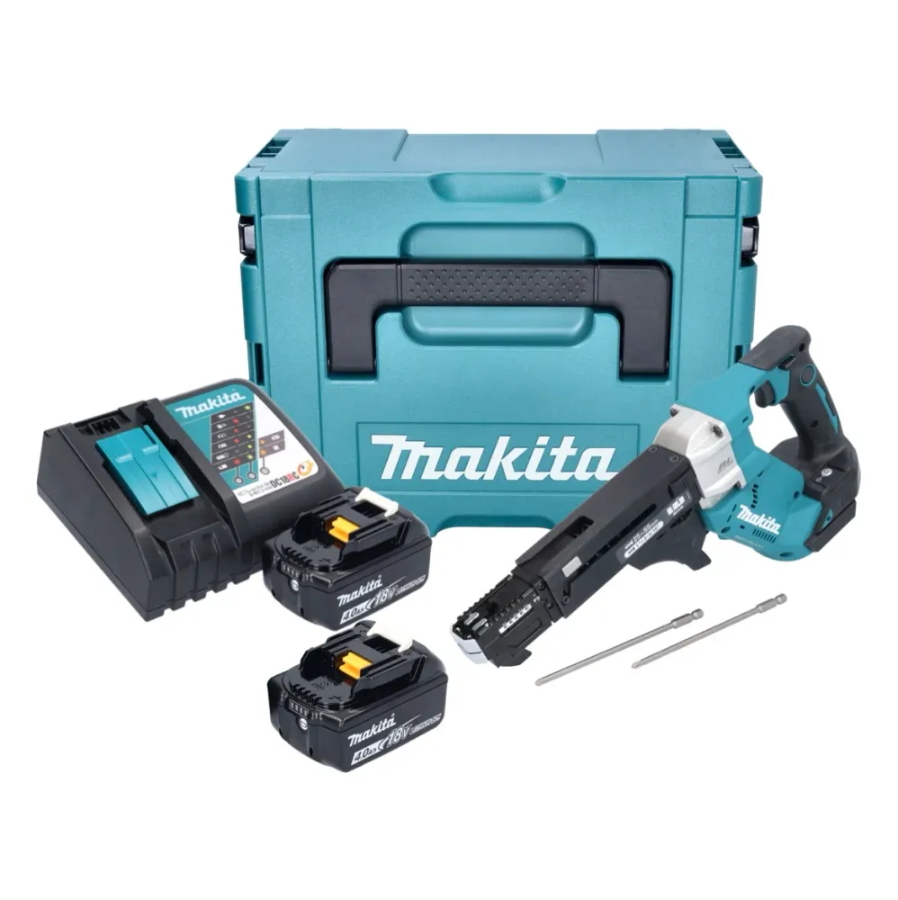 Makita DFR 551 RMJ wkrętarka akumulatorowa 18 V 25 - 55 mm bezszczotkowa + 2x akumulator 4,0 Ah + ładowarka + Makpac
