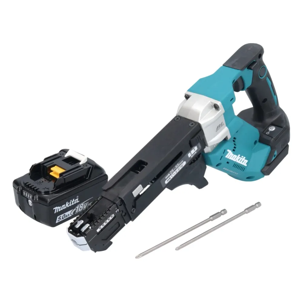 Makita DFR 551 T1 wkrętarka akumulatorowa 18 V 25 - 55 mm bezszczotkowa + 1x akumulator 5,0 Ah - bez ładowarki