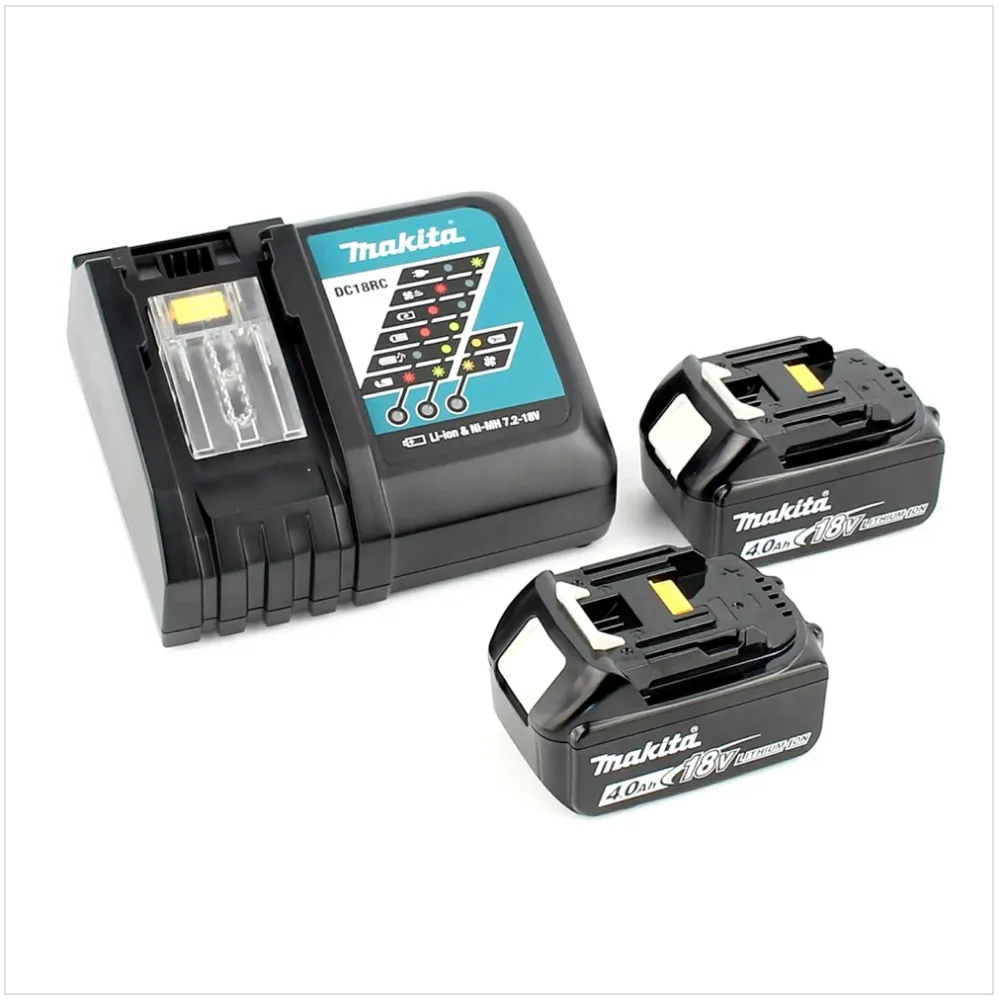 Makita DGA 506 RMJ akumulatorowa szlifierka kątowa 18 V 125 mm bezszczotkowa + 2x akumulator 4,0 Ah + ładowarka + Makpac