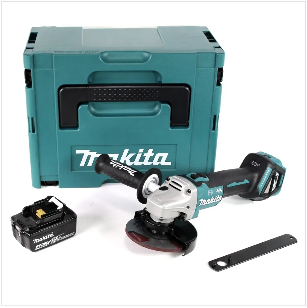 Makita DGA 513 M1J Akumulatorowa szlifierka kątowa 18V 125mm bezszczotkowa + 1x akumulator 4,0Ah + Makpac - bez ładowarki